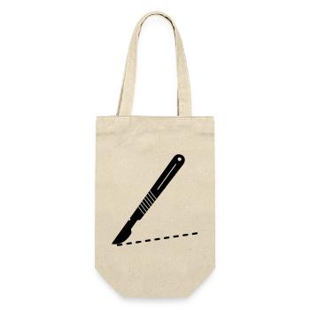 Scalpel blades with cutting line - Gift Bag for Bottles - nature - Front