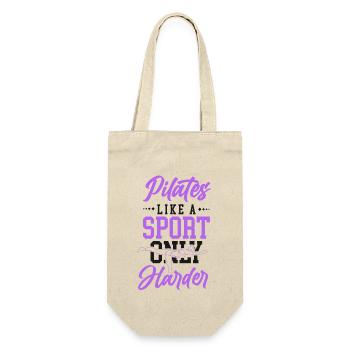 Pilates Instructor Teacher Pilates - Geschenkbeutel für Flaschen - Natur - Vorne