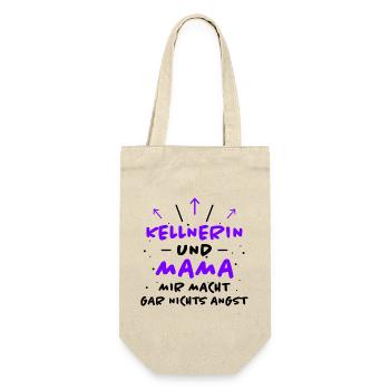 Kellnerin Spruch Beruf Lustiges Kellnerin Geschenk - Geschenkbeutel für Flaschen - Natur - Vorne