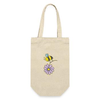 Bee with Flower Animals Nature Beekeeper - Gift Bag for Bottles - nature - Front