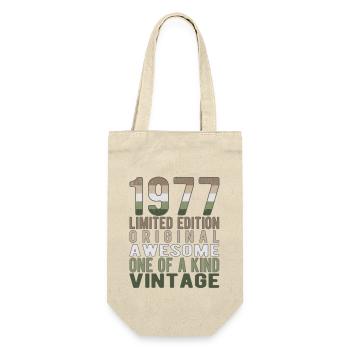 Limited Edition Since 1977 Birthday Vintage 1977 - Gift Bag for Bottles - nature - Front