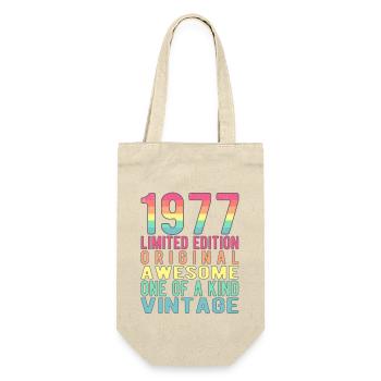 Limited Edition Since 1977 Birthday Vintage 1977 - Gift Bag for Bottles - nature - Front