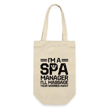 SPA Manager Job Wellness Funny SPA Management Sayi - Gift Bag for Bottles - nature - Front