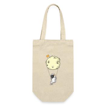 Astronaut with parachute moon - Gift Bag for Bottles - nature - Front