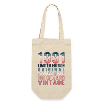 Edition limitée depuis 1991 Anniversaire Millésime 1991 - Sac à bouteille - nature - Devant