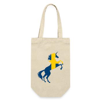 Licorne Suède Drapeau T-Shirt Licorne Magique Suédois - Sac à bouteille - nature - Devant