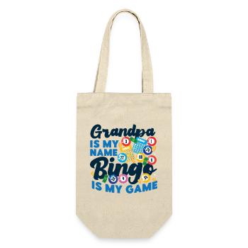 Bingo Player Grandpa Grandpa Is My - Geschenkbeutel für Flaschen - Natur - Vorne