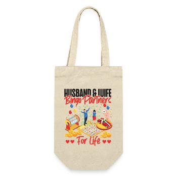 Joueur de bingo mari femme mariage - Sac à bouteille - nature - Devant