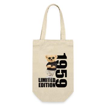 Limited Edition 1959 Bär Bären Geburtstag 1959 - Geschenkbeutel für Flaschen - Natur - Vorne