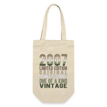 Limited Edition Since 2007 Birthday Vintage 2007 - Gift Bag for Bottles - nature - Front