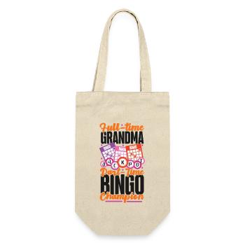 Bingo Player Grandma Full-Time - Gift Bag for Bottles - nature - Front