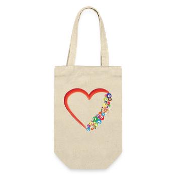 Coeur de joueur de bingo - Sac à bouteille - nature - Devant