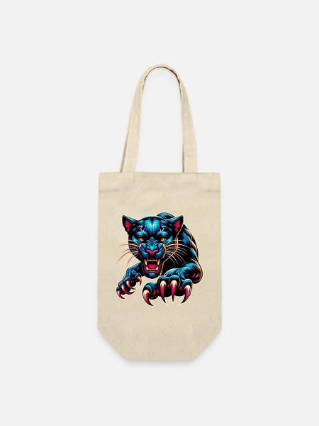 Panther - Geschenkbeutel für Flaschen - Natur