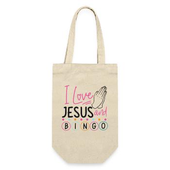Joueur de bingo Jésus Foi Chrétien - Sac à bouteille - nature - Devant