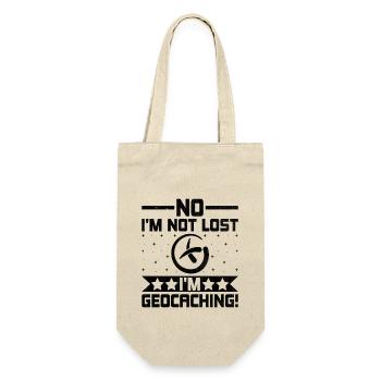 Geocaching Geocache Lustiger Geocacher Geocacher Sayi - Geschenkbeutel für Flaschen - Natur - Vorne