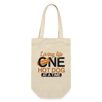 Hot Dog Adult Living Life One Hot - Gift Bag for Bottles - nature - Front