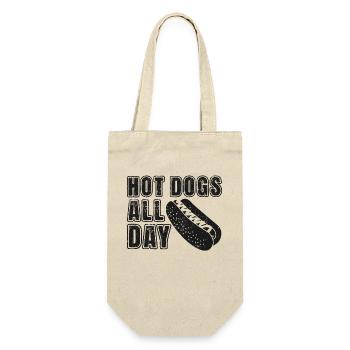 Hot Dog Adult Hot Dogs All Day - Gift Bag for Bottles - nature - Front