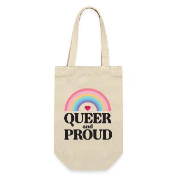 LGBT Pride Month - Queer und stolz - Geschenkbeutel für Flaschen - Natur - Vorne