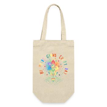 Flower with Root Symbol of Pride & Belonging - Gift Bag for Bottles - nature - Front