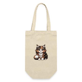 Cute Cartoon Maine Coon Cat - Gift Bag for Bottles - nature - Front