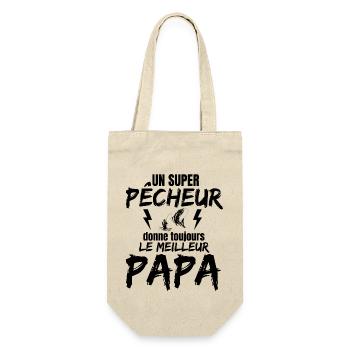 SUPER PAPA PECHEUR - Sac à bouteille - nature - Devant