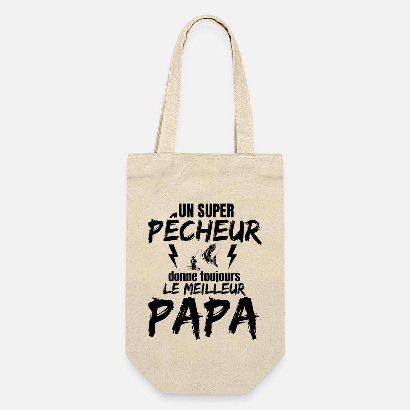 SUPER PAPA PECHEUR - Sac à bouteille - nature