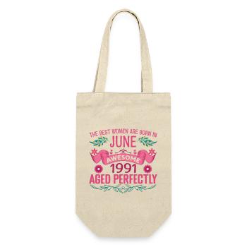 June 1991 Female Birthday June 1991 - Gift Bag for Bottles - nature - Front