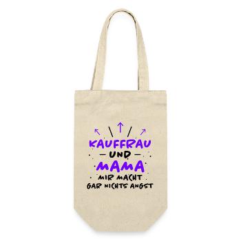 Kauffrau Spruch Verkäuferin Witz Kauffrau Geschenk - Geschenkbeutel für Flaschen - Natur - Vorne