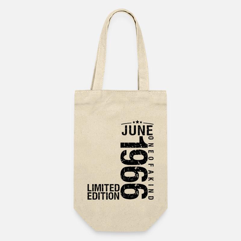 Geburtstag Juni 1966 Juni geboren im Juni 1966 - Geschenkbeutel für Flaschen - Natur
