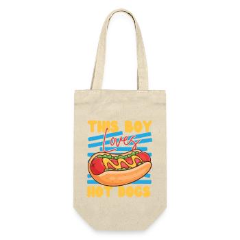Hot Dog Adult Boy This Boy Loves - Gift Bag for Bottles - nature - Front