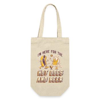 Hot Dog Adult Beer Vintage Je suis - Sac à bouteille - nature - Devant