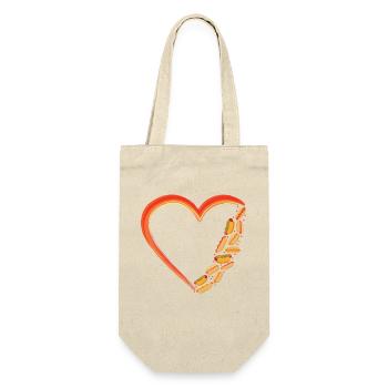 Hot Dog Adult Heart - Gift Bag for Bottles - nature - Front