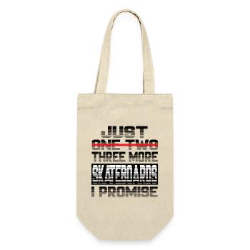 Just One More Skateboard I Promise Skateboard - Geschenkbeutel für Flaschen - Natur - Vorne