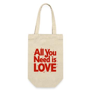 TOUT CE DONT VOUS AVEZ BESOIN, C’EST D’AMOUR - Sac à bouteille - nature - Devant