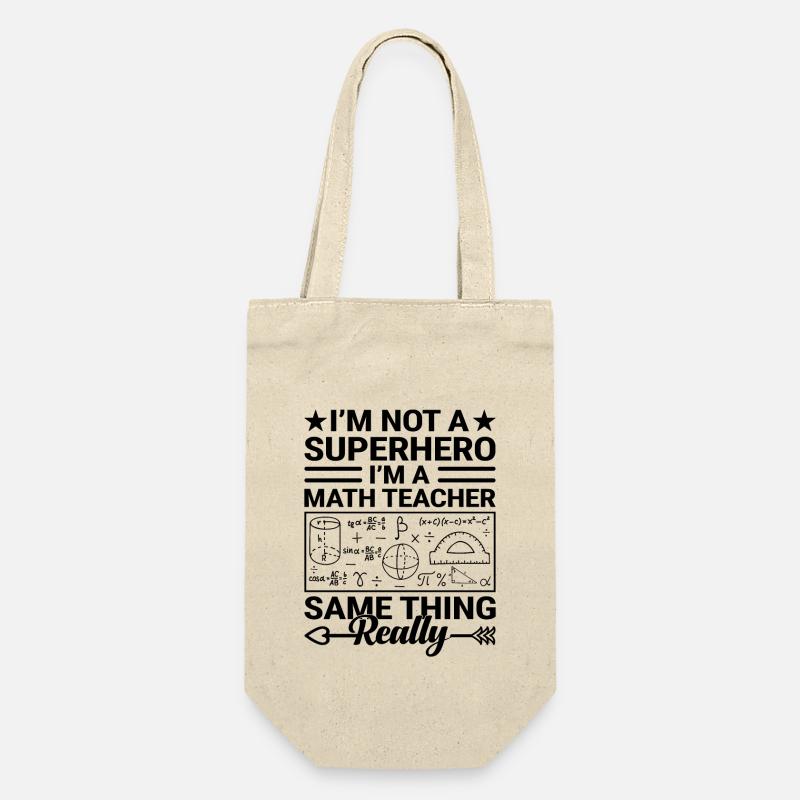 Professeur de mathématiques Professeur d’école Professeur de mathématiques drôle S - Sac à bouteille - nature