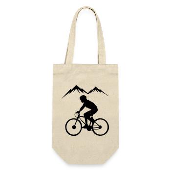 Biker mountains background - Gift Bag for Bottles - nature - Front