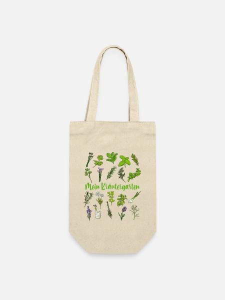 Mein Kräutergarten - Kräuter - Geschenkbeutel für Flaschen - Natur