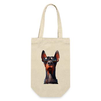 Doberman Dogs Motif Guard Dog Proud Dobermans - Gift Bag for Bottles - nature - Front