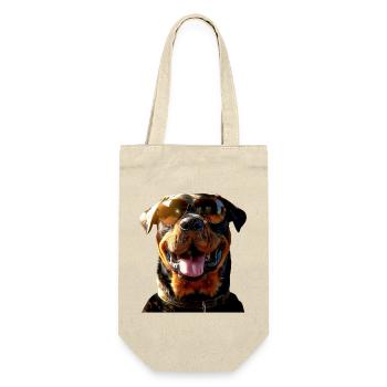 Rottweiler Hunde Liebe Stolze Rottweiler Liebhaber - Geschenkbeutel für Flaschen - Natur - Vorne