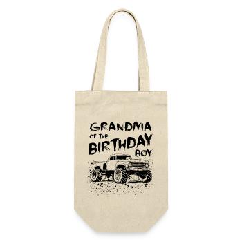 Grandma of the Birthday Boy Monster Truck Party - Gift Bag for Bottles - nature - Front