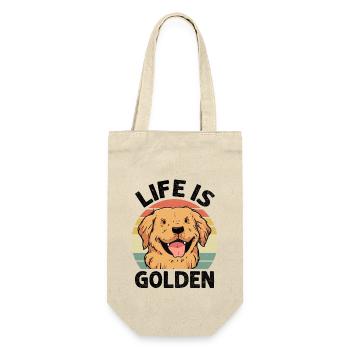 Life Is Golden Retriever GR Dog Retrievers - Gift Bag for Bottles - nature - Front