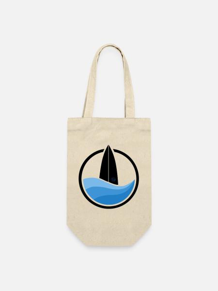 Surfwave I (black) - Geschenkbeutel für Flaschen - Natur