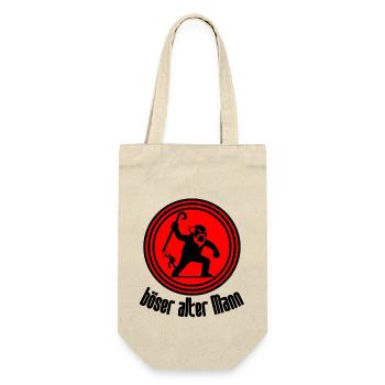Böser Alter Mann Witziger Rentner Humor Großvater - Geschenkbeutel für Flaschen - Natur - Vorne