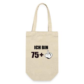 76 Geburtstag - Geschenkbeutel für Flaschen - Natur - Vorne