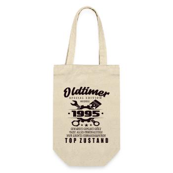 Oldtimer Special Edition Modell 1995 Geburtstag - Geschenkbeutel für Flaschen - Natur - Vorne