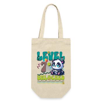 7th Birthday Level Unlocked Gaming Panda - Gift Bag for Bottles - nature - Front