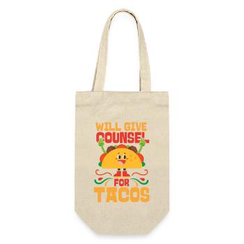 School Counselor Taco Will Give - Geschenkbeutel für Flaschen - Natur - Vorne
