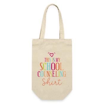 School Counselor This Is My School - Gift Bag for Bottles - nature - Front