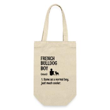 Bouledogue français garçon comme un garçon normal Juste beaucoup - Sac à bouteille - nature - Devant