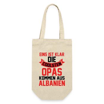 Albanian Albanian Grandpa Grandfather Albania - Gift Bag for Bottles - nature - Front